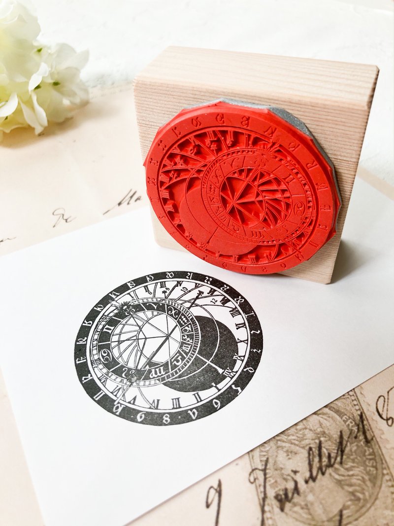 Astronomical clock B stamp - Stamps & Stamp Pads - Other Materials 