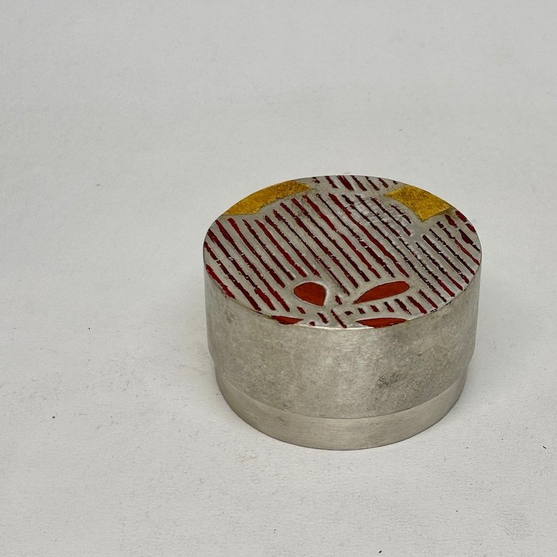 浮光掠影/漆彩圓形純錫茶罐,茶席之間體驗金屬工藝的美,單品販售 - 茶壺/茶杯/茶具 - 貴金屬 