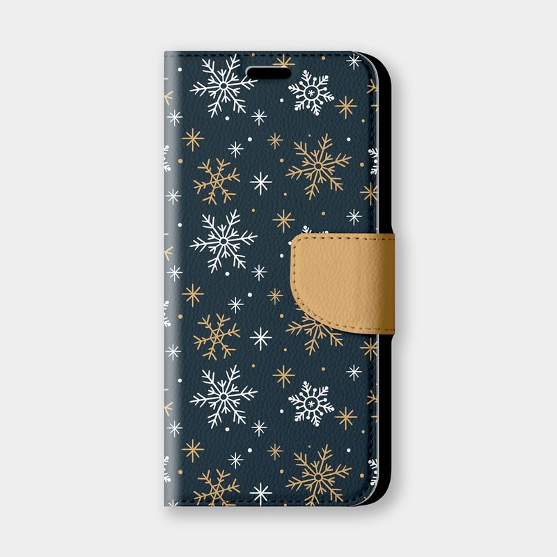 【母親節送禮首選推薦】雪花iPhone手機翻蓋保護皮套PS068 - 手機殼/手機套 - 人造皮革 藍色