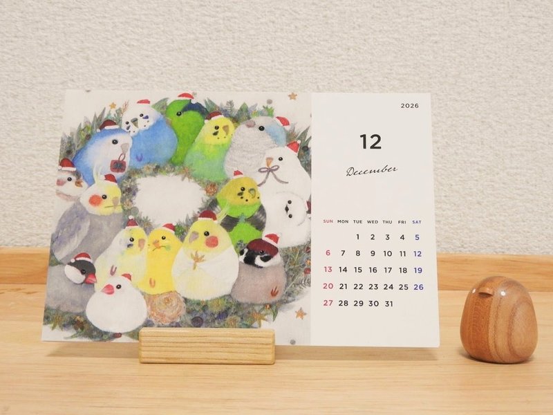 日本仕様のカレンダー  2026年スタンド付き カレンダー - 筆記本/手帳 - 紙 粉紅色
