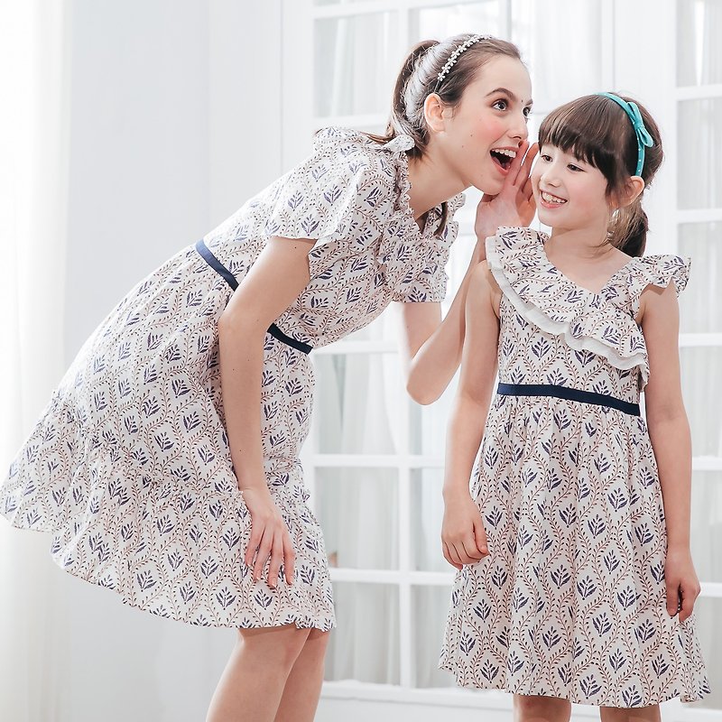 (Parent-child outfit) Starry Night Breeze (a set of two) - Parent-Child Clothing - Cotton & Hemp 