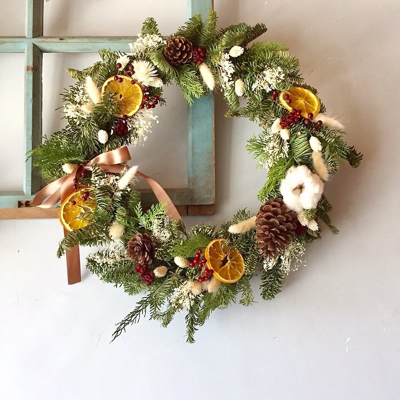 -Nobesson Big Wreath-Nobesson Dry Flower Wreath Customized Home Decoration - ช่อดอกไม้แห้ง - พืช/ดอกไม้ หลากหลายสี