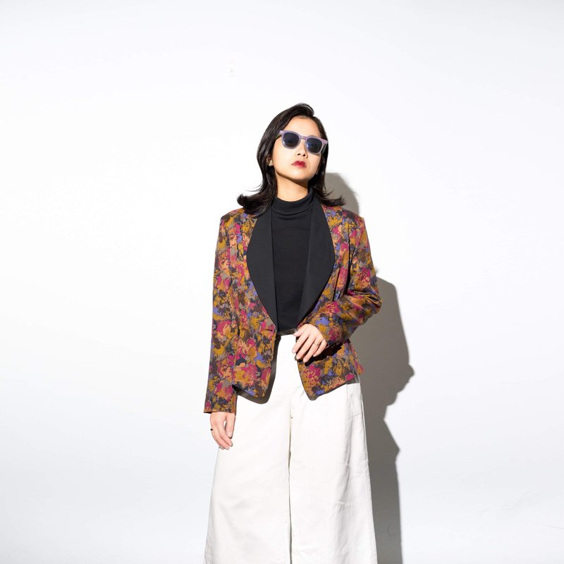 Cai Cong / Japanese vintage thin coat - เสื้อสูท/เสื้อคลุมยาว - เส้นใยสังเคราะห์ 