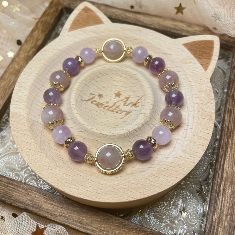 Wisteria - purple horse powder, lavender amethyst, amethyst - Bracelets - Crystal Multicolor