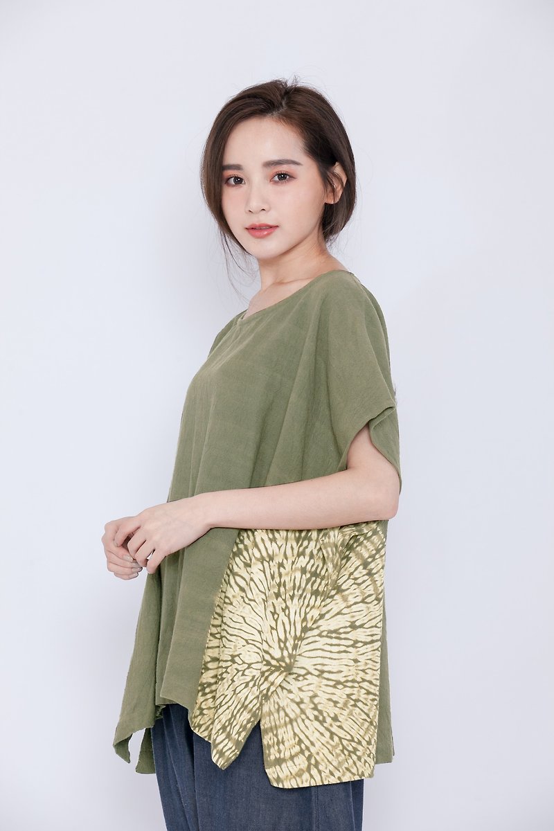 Fang Fang Zhi dyed shirt _henna_ fair trade - Scarves - Other Materials 