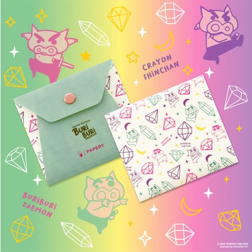 PAPERY.ART MASKfolio S 口罩套 蠟筆小新-Buri Buri 不理不理