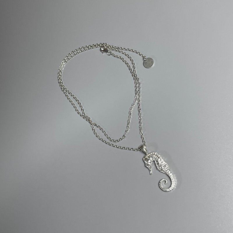 SEAHORSE PENDANT NECKLACE - สร้อยคอ - เงินแท้ 