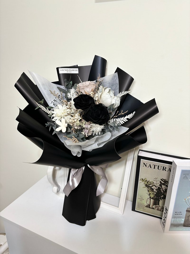 black rose everlasting bouquet - Dried Flowers & Bouquets - Plants & Flowers Black