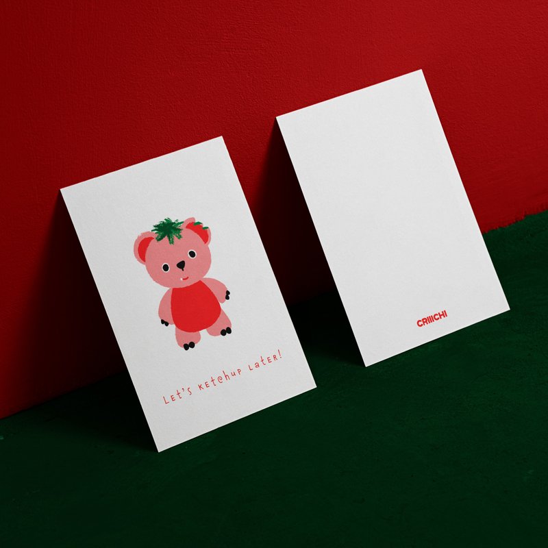 【送禮首選】CRIIICHI古治 小熊 心意卡片 連信封 - 卡片/明信片 - 紙 多色