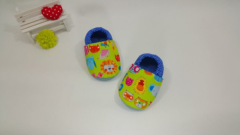 奇妙動物園　寶寶鞋 - 嬰兒鞋 - 棉．麻 黃色