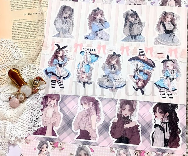 【まとめ売り】オリジナル A4 デザインペーパー コラージュシート 素材 楽天市場】デザインペーパー a4 コラージュシート 女の子