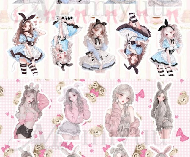 コラージュシート 素材紙 a4デザインペーパー 人物 女の子