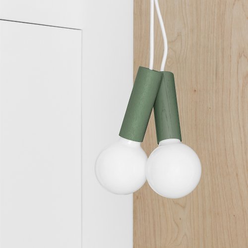 ESAILA CHERRY Pendant Lamp | 木製磁性組合吊燈 | 綠色