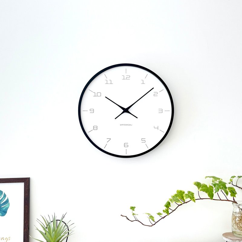 KATOMOKU plywood clock 7 black (km-71B) wall clock - นาฬิกา - ไม้ สีดำ