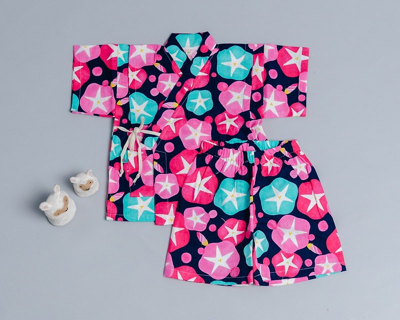 Jinhei Kimono-Japanese style 17 pajamas baby bag fart jumpsuit jumpsuit catch week newborn bb shirt - ชุดทั้งตัว - ผ้าฝ้าย/ผ้าลินิน สีส้ม