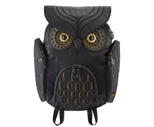 Black 2025 owl backpack