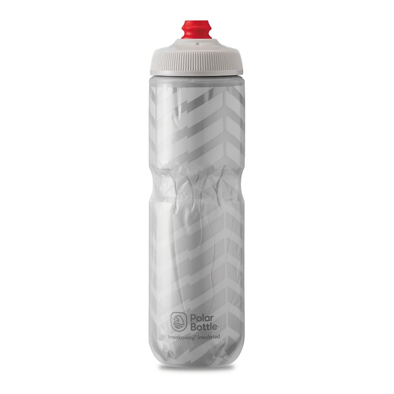 Polar Bottle 24oz 雙層保冷噴射水壺 BOLT 白-銀 - 運動配件 - 塑膠 銀色