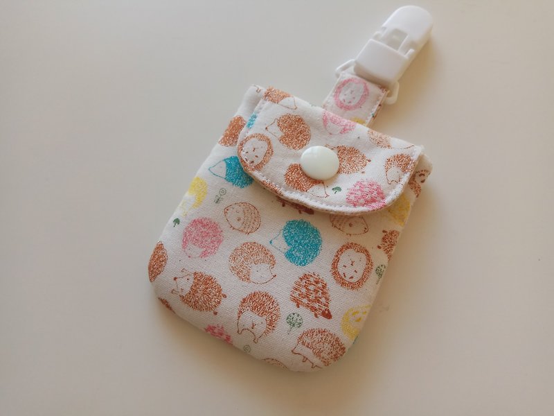 Little Hedgehog Miriam gift peace symbol bag - Bibs - Cotton & Hemp Multicolor
