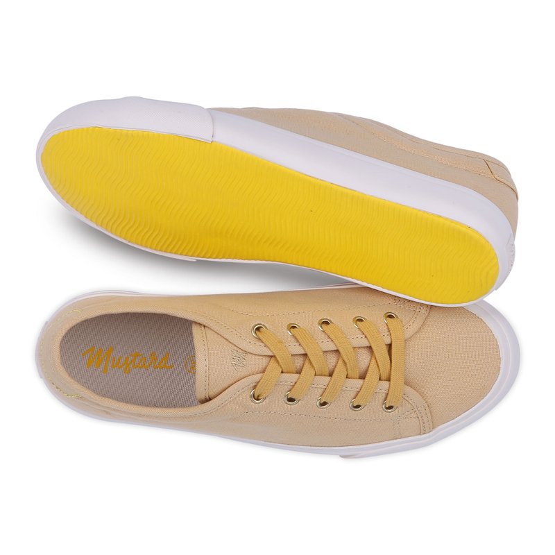 Alexis in Honey (Unisex) - 女休閒鞋/帆布鞋 - 棉．麻 黃色
