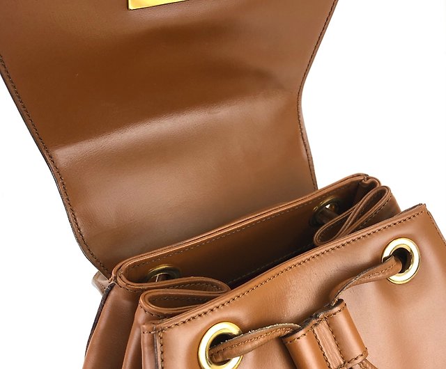 VintageShop solo ]CELINE horsebit leather backpack rucksack camel vintage  Old Celine ryjh2m - Shop solo-vintage Backpacks - Pinkoi