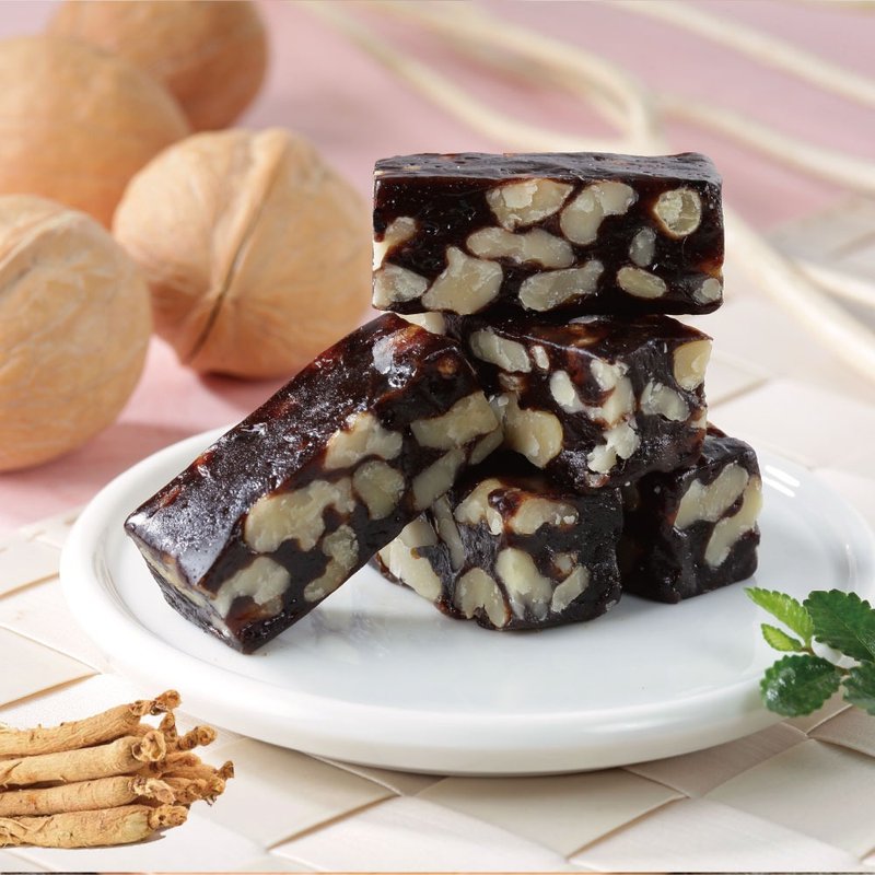 【瘋堅果ing】低糖高纖花旗蔘核桃糕(450g/盒)-禮盒提袋組 - 零食/點心 - 新鮮食材 咖啡色