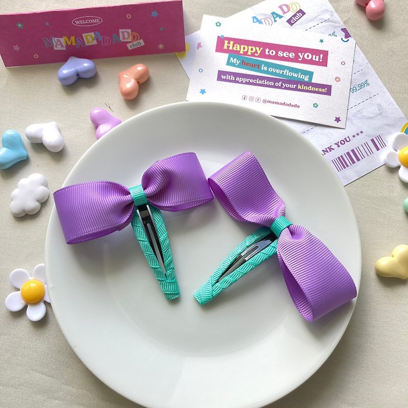Tiny Bow Lilac-01 Brand mamadadado (handmade) - Hair Accessories - Polyester Purple