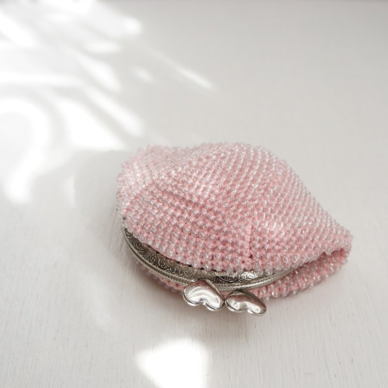 Ba-ba (m) Beads crochet pouch No.2041 - 零錢包/小錢包 - 其他材質 粉紅色