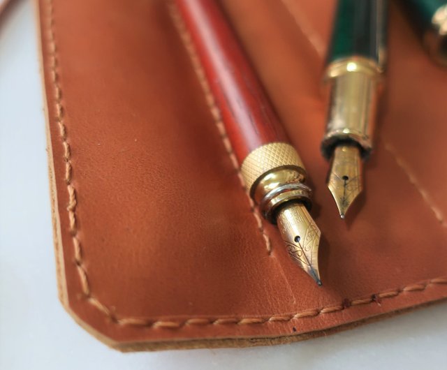 Leather Pen Holder / Pen Case / Genuine Leather Pen Holder / Pen Sleeve -  Shop miniMore Leather Pen & Pencil Holders - Pinkoi