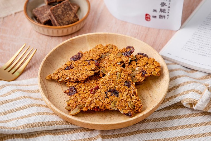 午後小食光-黑糖純燕麥脆餅-減糖無麵粉配方(200g) - 燕麥/麥片/穀物 - 新鮮食材 