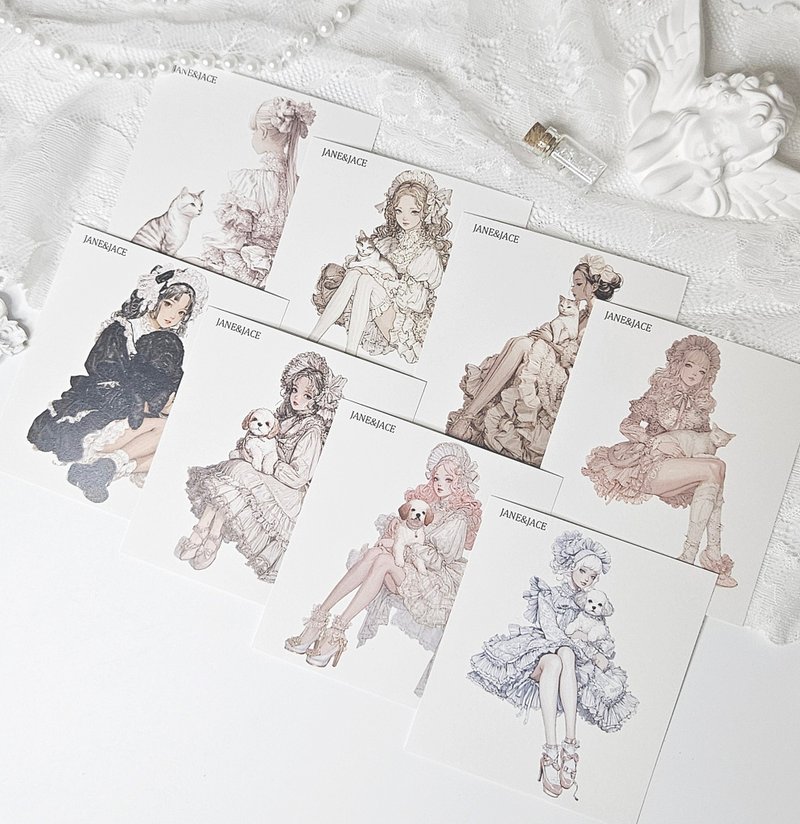 Lovedog&Cat Lady Paper - 貼紙 - 紙 