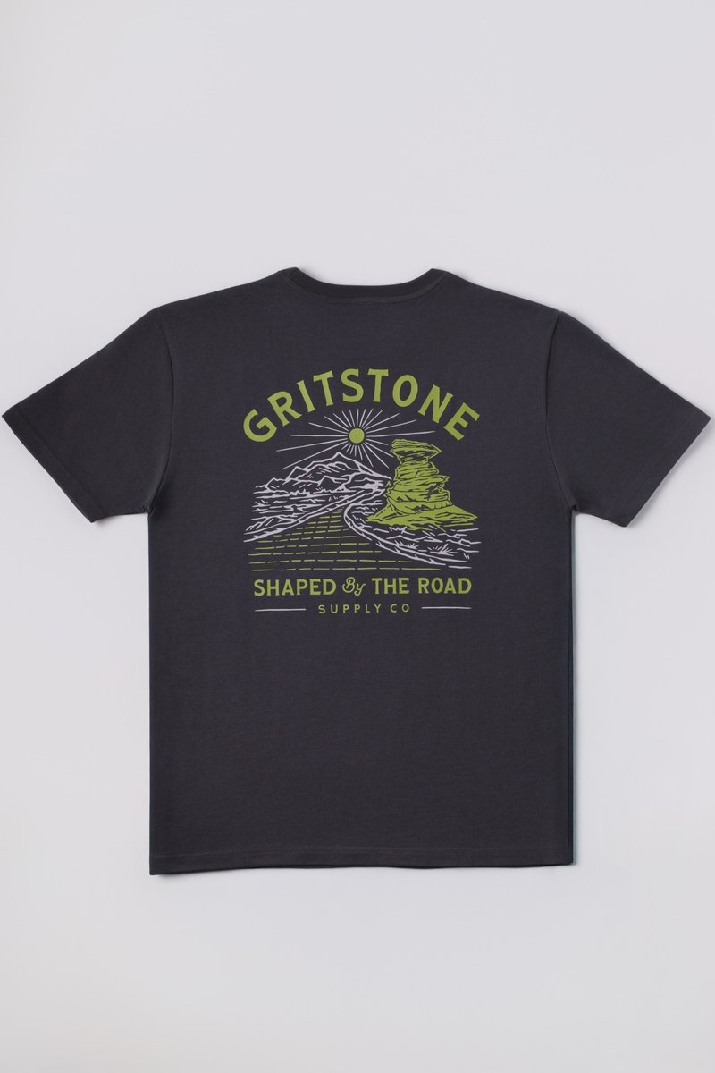 GRITSTONE礪石_SHAPRED 短T 灰色 Tshirt Tee 短袖 純棉 戶外 - 男 T 恤 - 棉．麻 灰色