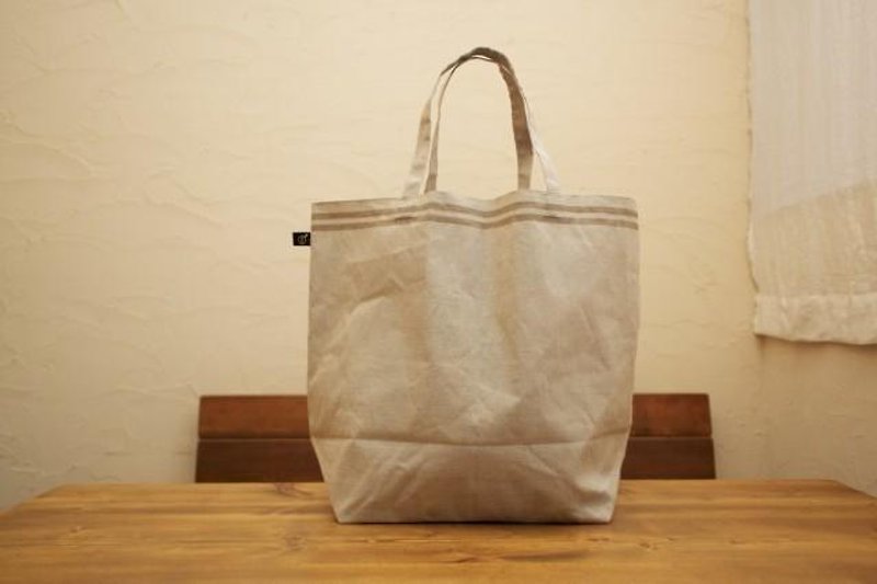 [Stock] as far as linen tote bag (Khaki) 7140 yen ⇒5000 yen - Handbags & Totes - Cotton & Hemp Khaki