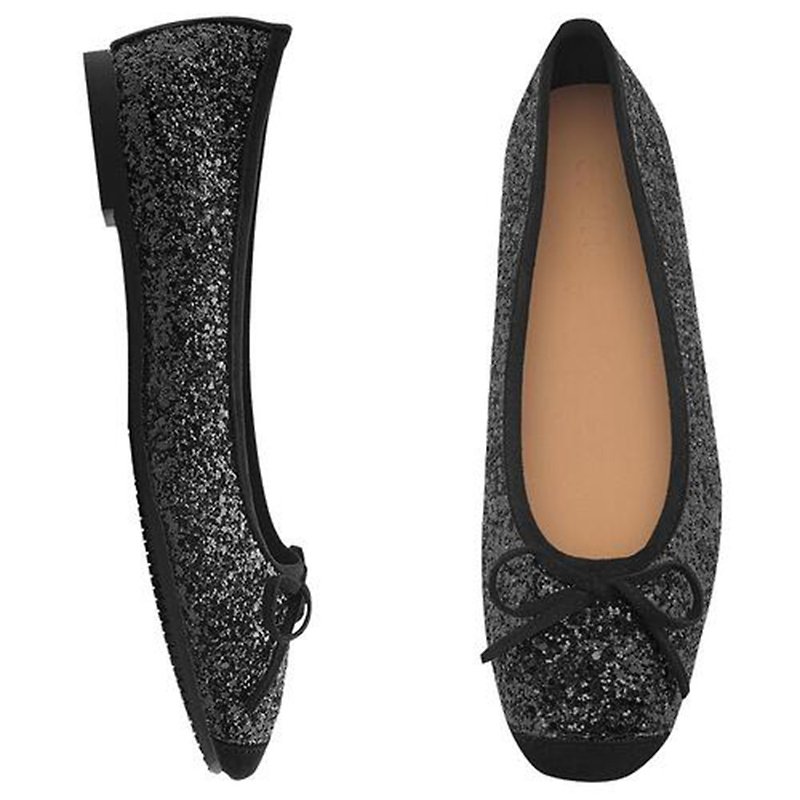PRE-ORDER SPUR Ella Flat SA9012 Black - รองเท้าหนังผู้หญิง - วัสดุอื่นๆ 