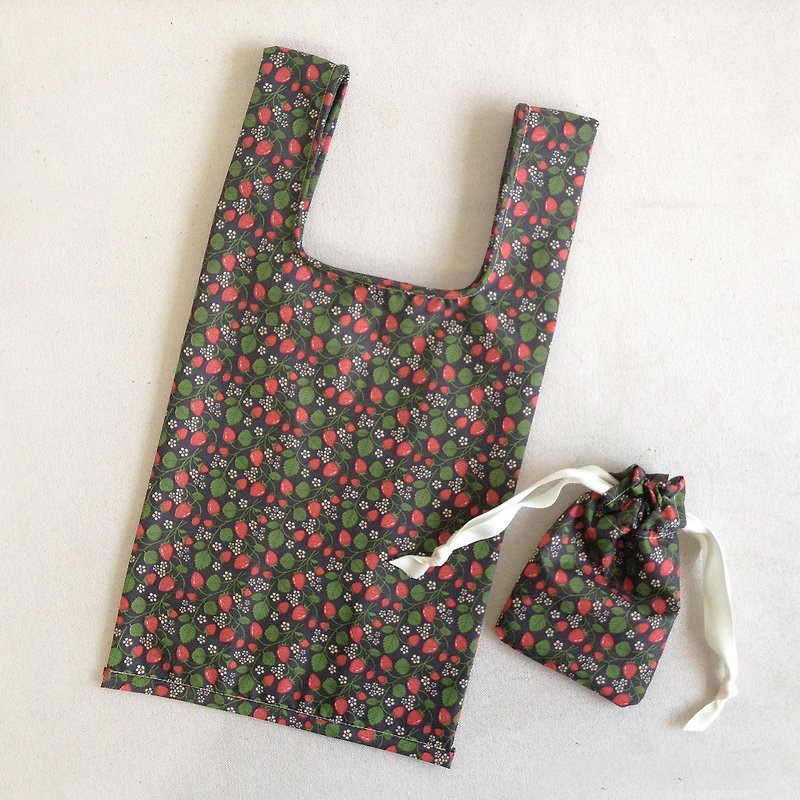 British small wild banana floral shopping bag - กระเป๋าถือ - ไนลอน หลากหลายสี