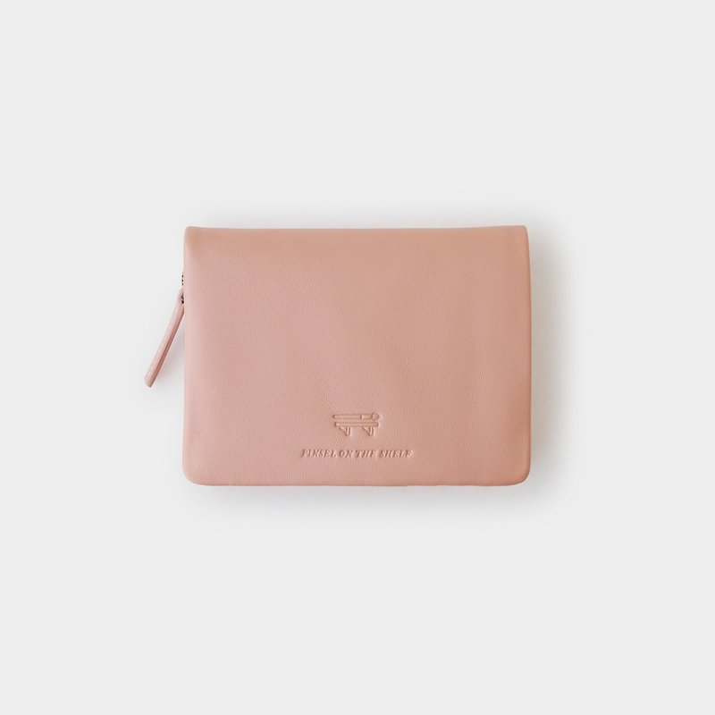 pinsel wallet : pastel peach - 錢包/皮夾/長短夾 - 真皮 