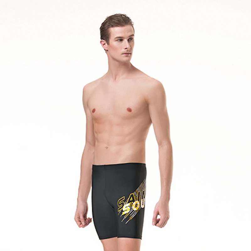MIT Five-Point Swim Shorts-Extra Size ~ 5L - Men's Swimwear - Nylon Black