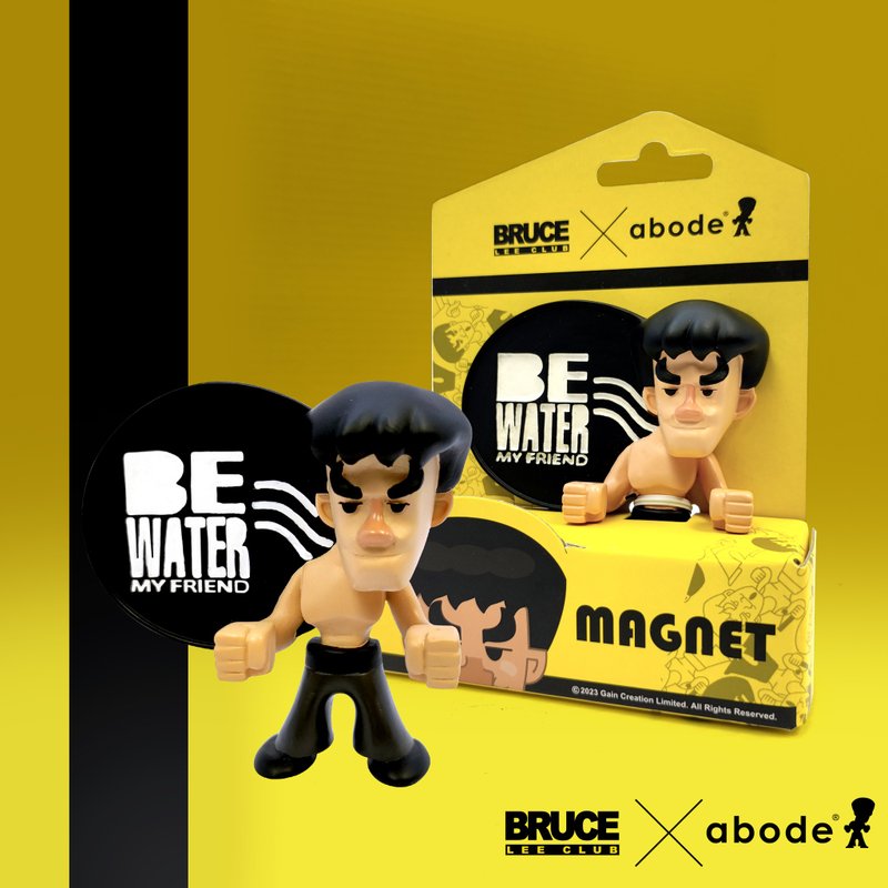 BE WATER Doll Refrigerator Magnet---Bruce Lee Club x abode Series - ตกแต่งผนัง - เรซิน 