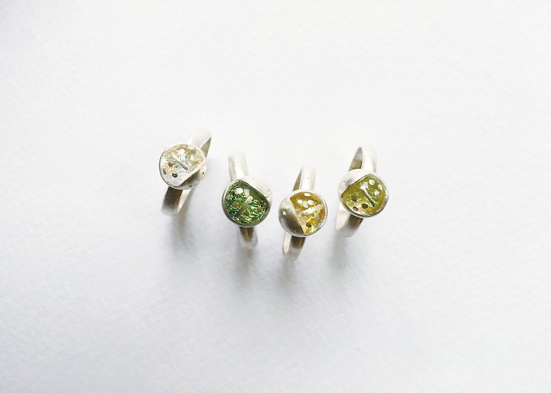 [Silver] hand-Petite Fille Ladybug Series Silver Ring # 11 - แหวนทั่วไป - โลหะ สีเงิน