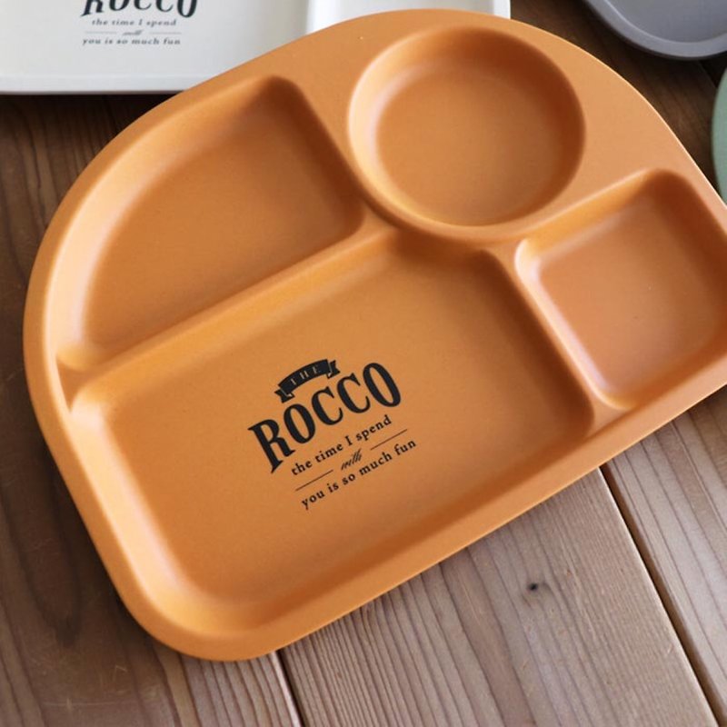 Japanese ROCCO Dinner Plate Three Colors - Plates & Trays - Resin Orange