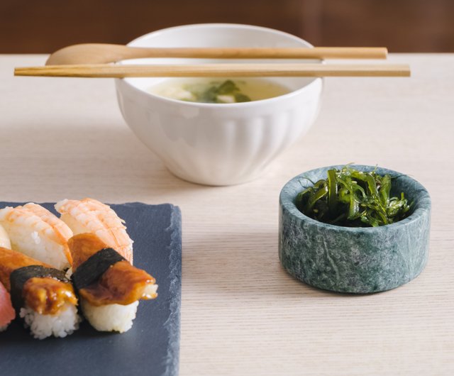 大理石小皿/小鉢 多用途トレイ台湾蛇紋石 - ショップ VERDE 小皿