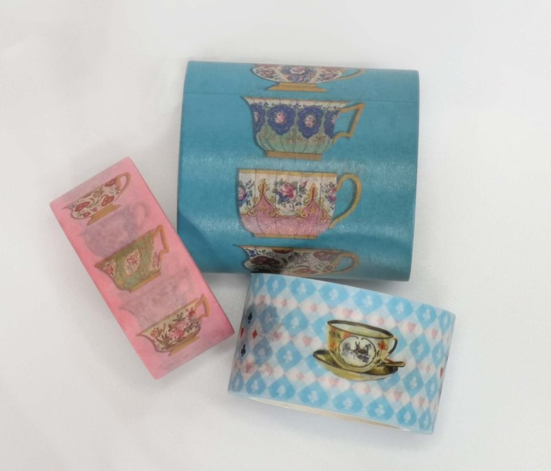 Alice in Wonderland Tea Party washi Tape! Party Supplies for - 紙膠帶/和紙/PET - 紙 藍色