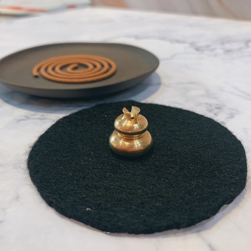 釅韻逸品【品香組(防火棉、宜興紫砂盤、葫蘆香插、不含香品)】 - 香氛/精油/擴香 - 防水材質 咖啡色