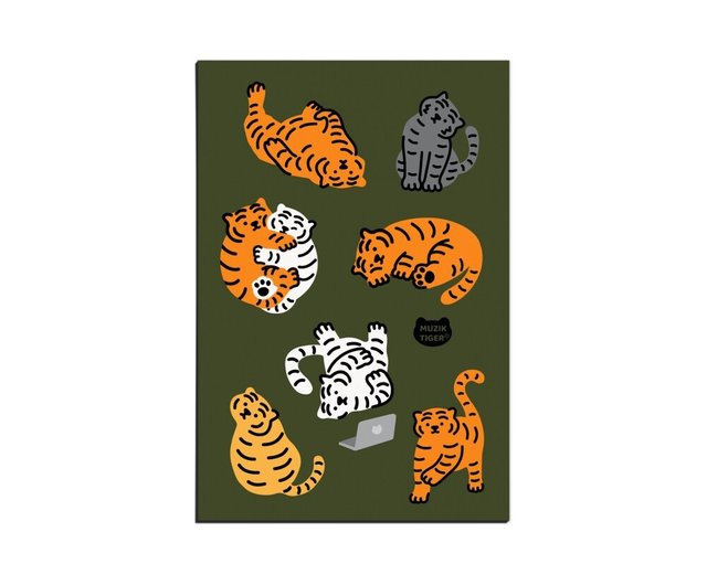 寝太虎大集合イラストポストカード - ショップ muziktiger