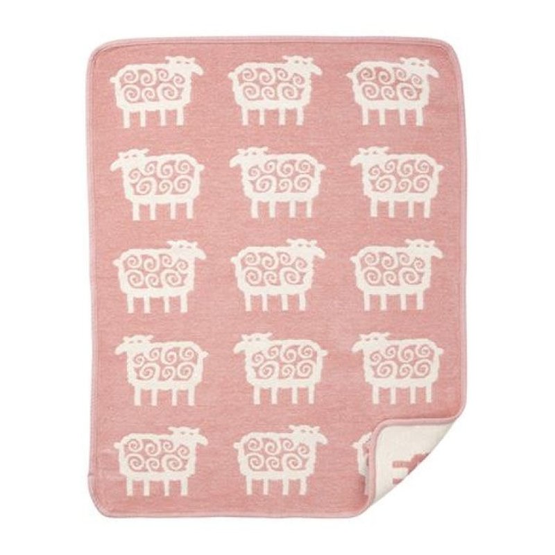 寶寶毯/彌月禮 瑞典Klippan有機棉毯--Q毛小綿羊 (小) 臉頰粉 - 棉被/毛毯 - 棉．麻 粉紅色