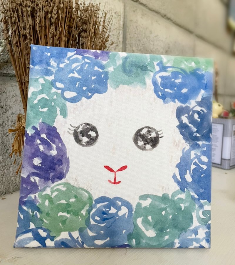 Flower Bunny Copy Painting/Blue/Decoration/Wall Stickers/Ornamental Decorations/Home Furnishing - Wall Décor - Waterproof Material 