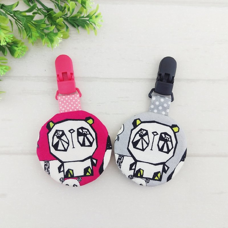 Big-eyed panda/panda-2 colors are available. Round peace charm bag (name can be embroidered) - ซองรับขวัญ - ผ้าฝ้าย/ผ้าลินิน สีดำ