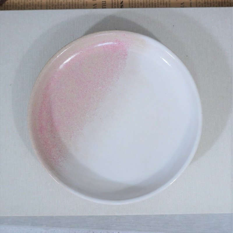 6-inch snow cherry pottery dish - about 15.6 cm in diameter - Small Plates & Saucers - Pottery Multicolor