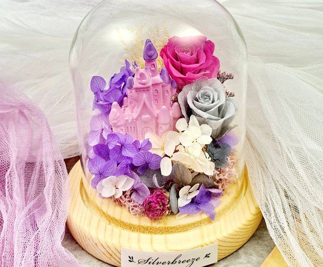 結婚祝い プリザーブドフラワー ガラスカバー 母の日 誕生日プレゼント 手芸・画材