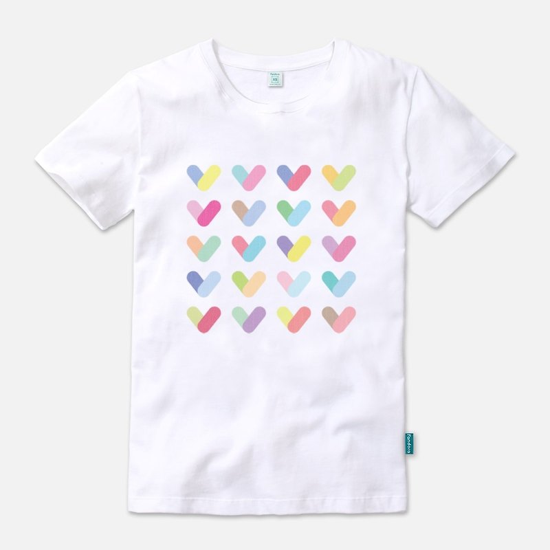 Heart Party - 中性版短袖T-shirt - 中性衛衣/T 恤 - 棉．麻 多色