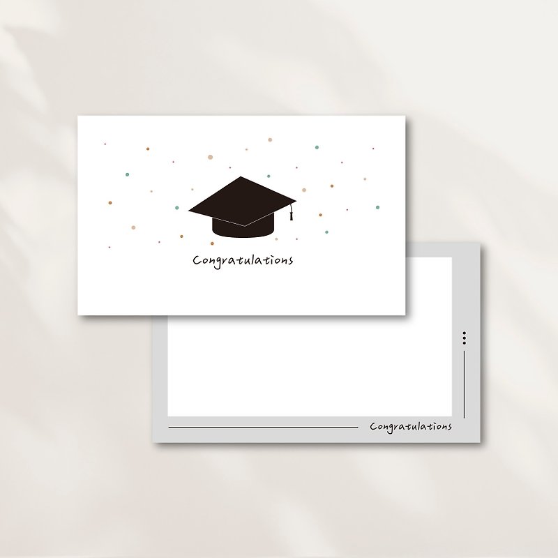 Graduation card, bachelor's cap card, graduation season, graduation gift - การ์ด/โปสการ์ด - กระดาษ 